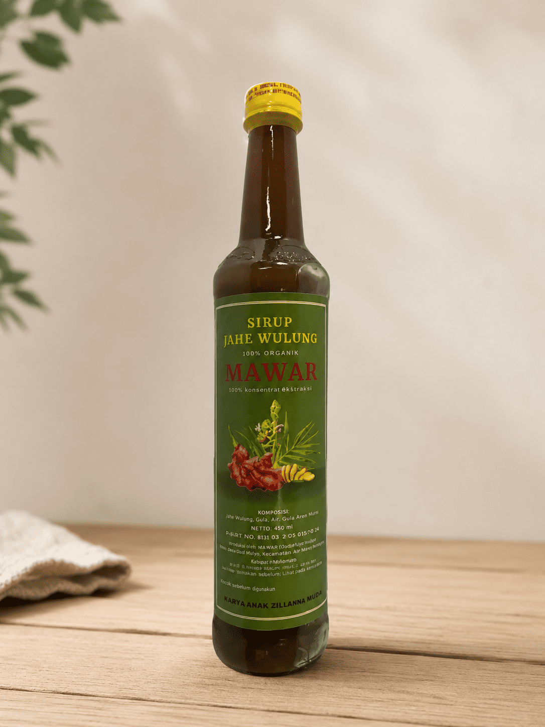 Sirup Jahe Wulung Pak Sudarto & Bu Sumarni Gripit